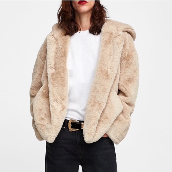 Zara Faux Fur hooded teddy - Picture 2 of 8